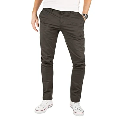Imagen de Yazubi Pantalón Chino Gris para Hombre de Negocios Hombres algodón, (Iron Gate 193910), W33/L30