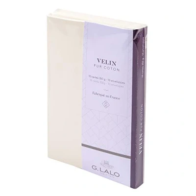 Imagen de G. The Lalo Velin Pur Coton Sobres y sobres, color crema