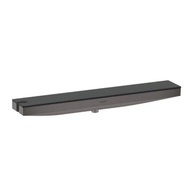 Imagen de hansgrohe Rainfinity, toma de agua con soporte ducha y repisa ducha, pared a la izquierda estantería 50cm, cromo negro cepillado