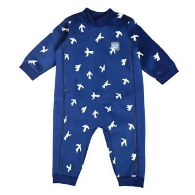 Imagen de Splash About Warm in One Bebé Traje húmedo, White Birds, 6 12 meses