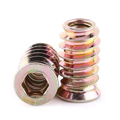 Imagen de Tuerca Embutir Madera, 20Pcs Enchufe Hexagonal de Acero al Carbono, Madera M6, Tornillo Zócalo para Mueble