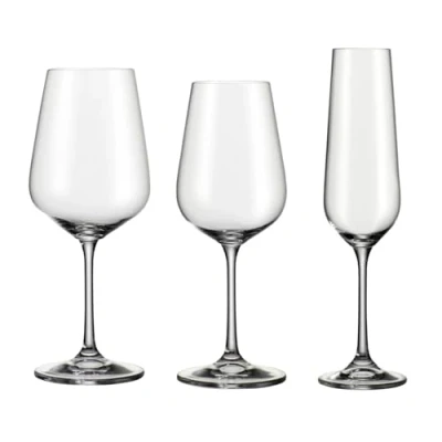 Imagen de Bohemia Cristal Libera Juego de 12 copas vino tinto, 4 blanco, champán para disfrutar con estilo, caja regalo