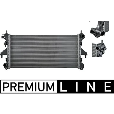 Imagen de MAHLE ORIGINAL CR 880 000P Radiador, refrigeración del motor para vehículos con climatizador 780 375 26 Aletas unidas mecánicamente