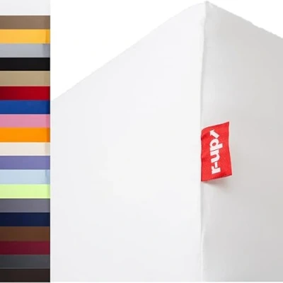 Imagen de r up Passt sábana Bajera 180x200 200x220 hasta 35cm de Alto Muchos Colores 100% algodón 130g/m² (Blanco)