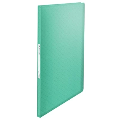 Imagen de Leitz Esselte Cuaderno A4 con 60 Fundas de Plástico, Capacidad para 120 Hojas, Presentación y Almacenamiento Documentos, Casa/Oficina, Patrón en Relieve, Gama Colour&#039;Breeze, Verde, 626233