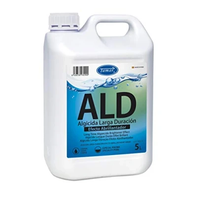 Imagen de Tamar Algicida Larga Duración con Efecto Abrillantador, biocida Especial Piscinas, alguicida no espumante, antialgas preventivo, acción rápida, sin Cobre 5 litros