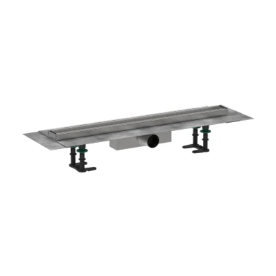 Imagen de hansgrohe RainDrain Compact, compact set completo de desagüe lineal ducha, canaleta ducha 700mm alicatable, canal drenaje para instalación estándar