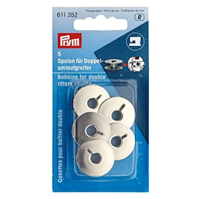Imagen de Prym Bobinas para Doble Giratorio Lanzadera, Metal, Plata, 21,9 mm, 5