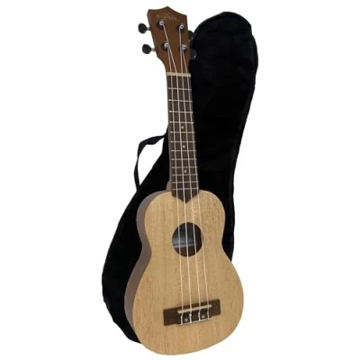 Imagen de ROCKSTAR Ukelele Soprano Aria AU 7 en Madera Natural con Cuerdas Aquila Funda Incluida Música y Armonía Cada Acorde Rockmusic