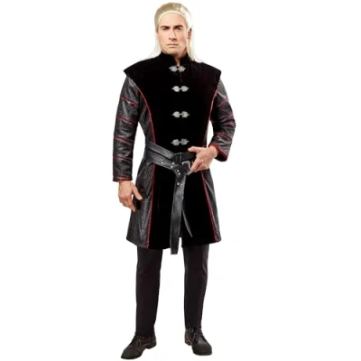 Imagen de Rubies Disfraz Daemon Taryagen para hombre, Túnica con broches y hombreras cinturón hebilla, Licencia Oficial Juego de Tronos Carnavalm, Halloween, fiestas cosplay