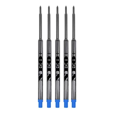 Imagen de Juegos DE Recargas bolígrafos Compatible con Waterman. bolígrafo suave punto medio (JUEGO 5 TINTA AZUL)