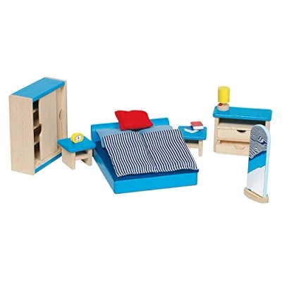 Imagen de Goki 51906 Dormitorio para casita de muñecas 16 piezas