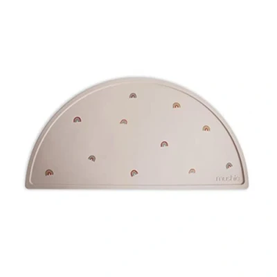 Imagen de Mushie Mantel Individual de Silicona para Niños Tapete Resistente a Las Manchas y Apto Lavavajillas Diseño Antideslizante Accesorio Durable Pequeños Niñas Rainbow