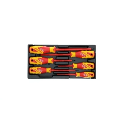 Imagen de GEDORE 1500 ES VDE 2170 PZ Kit de atornilladores en módulo vehículo (refuerzo espuma blanda PU)