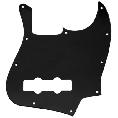 Imagen de Musiclily 10 Agujeros Jazz Bass Pickguard Golpeador para Fender American/México Standard Bajo Estilo J, 1 capa Negro