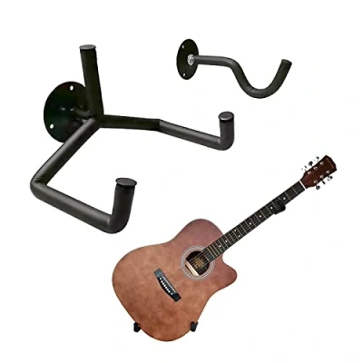 Imagen de Colgador de Pared para Guitarra, Soporte Guitarra Horizontal,Soporte Guitarra,para Colgar en la Guitarras Acústicas, Eléctricas, Bajos, Banjos, Mandolinas, Ukeleles (Negro)