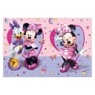 Imagen de Procos 93833 Disney Minnie Junior Plastic Tablecloth (180x120 cm), pink