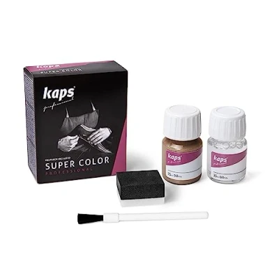 Imagen de Kaps Tinte con Imprimación para Zapatos Y Bolsos Textiles de Cuero Natural Sintético, Super Color And Preparer, 70 Colores (409 bronce)