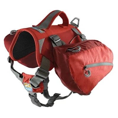 Imagen de Kurgo Baxter Mochila Arnés Chaleco para Perro, Alforja Perros, Bolsa Sillón Excursionismo, Senderismo y Camping Rojo (L) 23 50 Kg