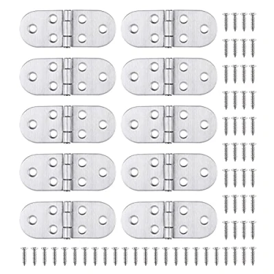Imagen de Zocipro 10Pcs Bisagra Abatible Borde Redondo, Bisagras de Acero Inoxidable 270 Grados con Tornillos, Marino Barco Puertas, Resistente para Mesa Plegable, Armario, Puertas Armario