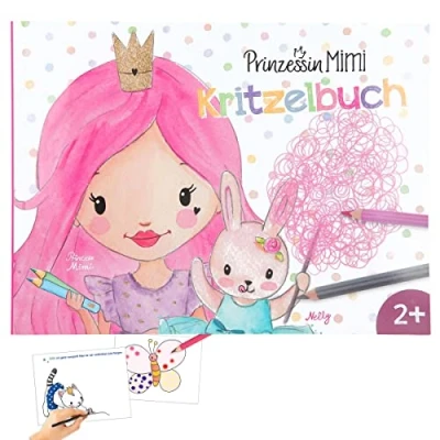 Imagen de Depesche 12012 Mimi Libro 48 páginas para diseñar y completar Muchos Motivos de Princesas Ponis, Cuaderno Dibujos preimpresos, pequeños Textos Ejercicios Colorear, Multicolor