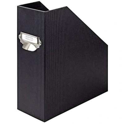 Imagen de Rössler Papier 1318452701 S.O.H.O. Revistero para DIN A4, con asa y etiqueta inscribible, 11,5 x 26 31,5 cm, negro, 1 unidad