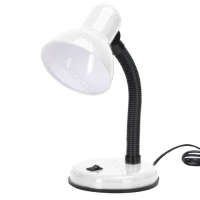 Imagen de Aigostar Lámpara de Escritorio Retro， Flexo Led sin Bombilla， mesa Compatible con Bombillas Modelo E27， Máx 240V， Lampara Lectura para Leer， Trabajar， Estudiar， Blanco