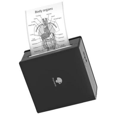 Imagen de Phomemo M02 Mini Impresora térmica portátil Bluetooth de bolsillo compatible con iOS + Android para organizar documentos, impresión listas trabajo, imagen en blanco y negro
