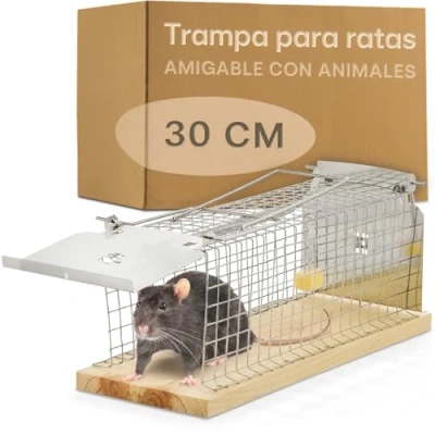 Imagen de Trampa Viva para Ratas y Ratones Durable Reutilizable Ratonera Grande Animales fácil Usar