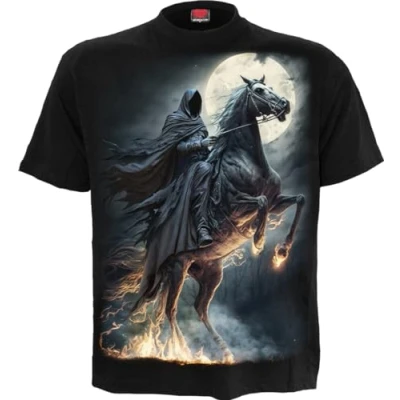 Imagen de Spiral Shadow Rider Hombre Camiseta Negro XL 100% algodón vorne Bedruckt, Hinten Bedruckt Regular