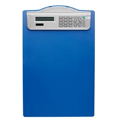 Imagen de ALCO Albert 5518 15 Portapapeles con calculadora solar, DIN A4, división de medidas, color azul
