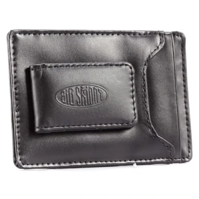 Imagen de Big Skinny Men&#039;s Leather Magnetic Money Clip Slim Wallet, Holds Up to 12 Cards, Black