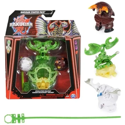 Imagen de BAKUGAN Starter 3 Pack, Special Attack Nillious, Titanium Dragonoid, Bruiser, Figuras de acción giratorias y Personalizables, Cartas Intercambio, Juguetes para niños niñas a Partir 6 años