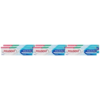 Imagen de Polident Crema fijadora de protección encías, para prótesis dentales parciales o completas, sin sabor, 40 g lote 6