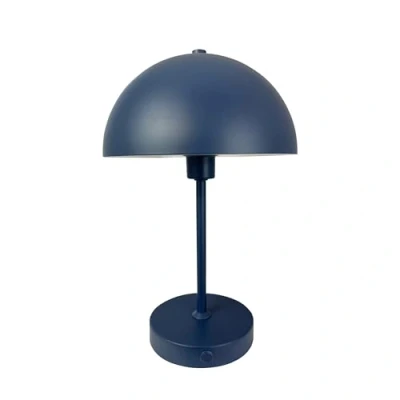 Imagen de Dyberg Larsen Estocolmo Lámpara de mesa 2.0 azul índigo escritorio recargable noche con 6 horas duración batería lectura para interior y exterior