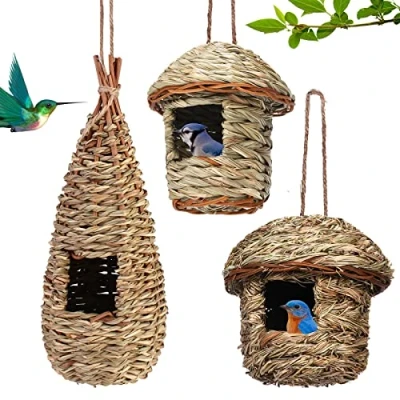 Imagen de 3 Pcs Pájaros Casas De Colgantes，Nidos Pajaros Exterior，Nido Pajaro，Nido Pájaro，Casita Exterior，Casa para Exterior