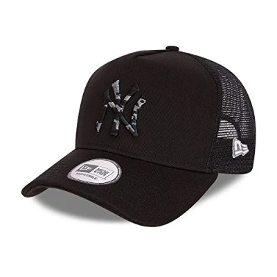 Imagen de New Era York Yankees Cap Trucker Kappe Camouflage Infill Basecap MLB Baseball Schwarz One Size