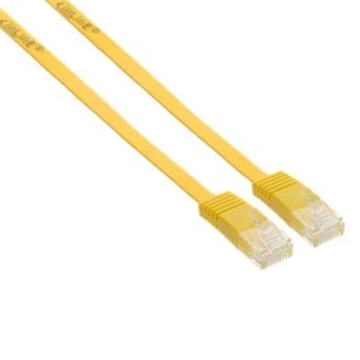 Imagen de Inline Flat Patch Cord Utp Cat.6 7m Yellow Cables De Red