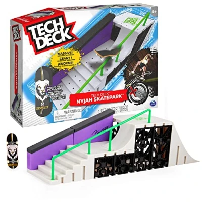 Imagen de Tech Deck Skate Park Dedos Nyjah Skatepark X Connect Creator Juego de Rampas Personalizable Gran Tamaño con una Fingerboard Exclusiva 6060504 Juguetes Niños 6 años +