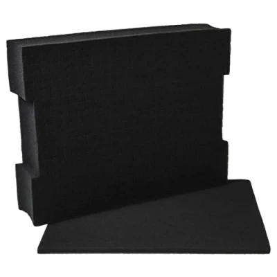 Imagen de vhbw Pieza de espuma con placa base compatible Bosch L BOXX 136 caja herramientas personalizable, negro