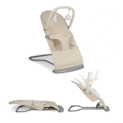 Imagen de ms Hamaca para Bebé Lullaby Plegable Y Portatil 2 En 1 Mecedora Silla Beige