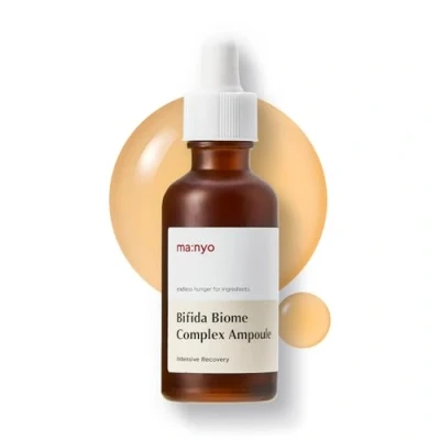 Imagen de Manyo Factory Bifida Biome Complex Ampoule Cuidado de la piel coreana, suero, rejuvenecimiento facial piel, con 10 tipos ácido hialurónico, mujeres y hombres, 2020 1.7 Fl Oz