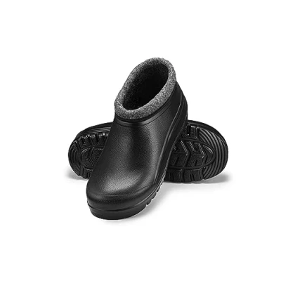 Imagen de ESTRO Botas de Lluvia Hombre Zuecos Invierno con Forro Goma K042 (45 EU, Negro)