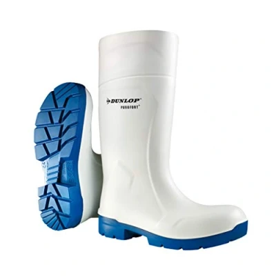 Imagen de Dunlop Botas de poliuretano para hombre, color blanco, talla 37