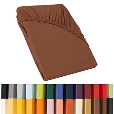 Imagen de CelinaTex Relax Sábanas Ajustables Cama Boxspring de Agua algodón Elastano 140x200 160x220 cm marrón castaña