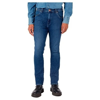 Imagen de Wrangler Larston, Vaqueros para Hombre, Azul (The Rock), 28W / 30L