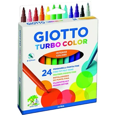 Imagen de 4170 00 Paquete 24 rotuladores Giotto Turbo Color, Multicolor