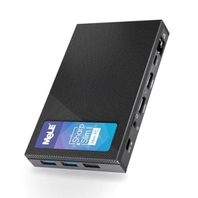 Imagen de MeLE Fanless Mini PC Quieter4C N100 16GB 512GB sin OS, compatible con Linux, Ubuntu, Win11 Pro/Home, ordenador de mano 4K HDMI, USB C PD, perfecto para IoT, oficina, industria y negocios