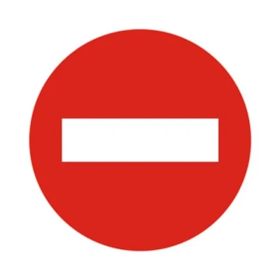 Imagen de PARKING FACIL Señal Tráfico de Chapa Económica Elementos Seguridad Vial Señalización Carreteras Acero Termolacado Tamaño: 50 cm (Dirección Prohibida)