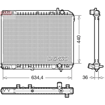 Imagen de DENSO DRM43008 Radiador, refrigeración del motor 440 670 36 KIA: CARNIVAL / GRAND 3